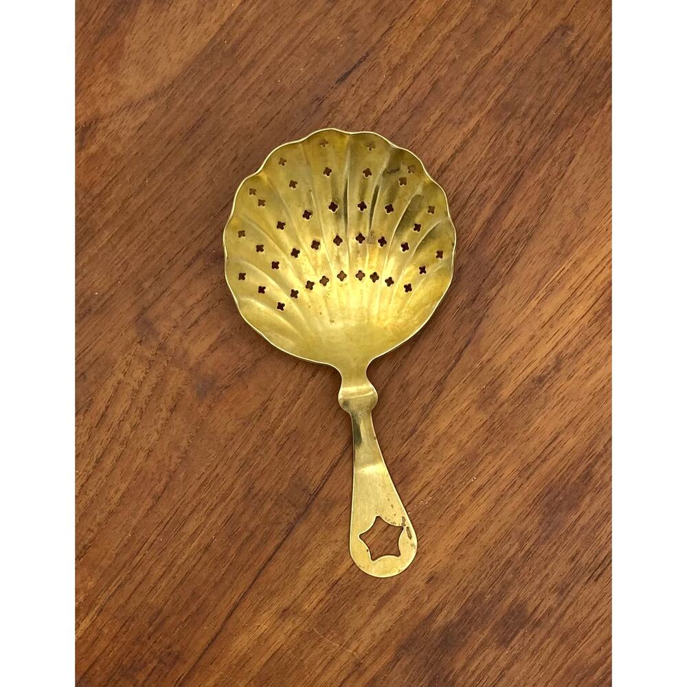 Antique C. J. Hauck & Son Julep Strainer Barware Brooklyn, N.Y.